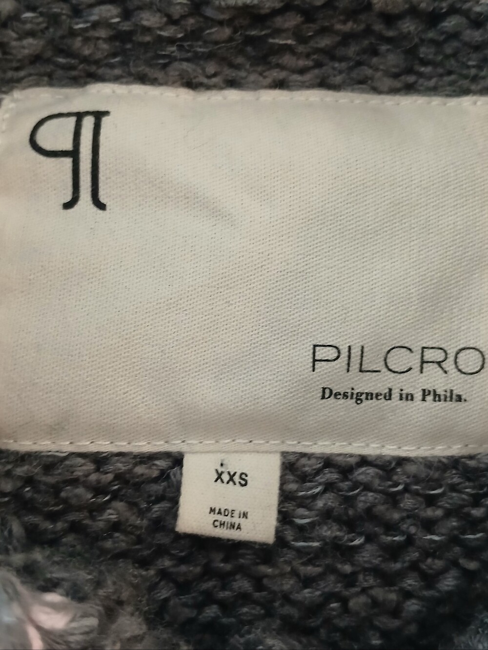Pilcro Anthropologie Jesse Dog Icon Cardigan Sweater XXS French Bulldog Oversize - Picture 8 of 14